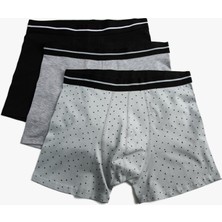 Koton Basic 3'lü Boxer Seti Geometrik Desenli