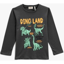 Koton Erkek Çocuk Uzun Kollu T-shirt Antrasit 3SKB10018TK