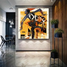 SML Tablo Harlem Kırmızı Pabuçlu Dansçı Kadın Kanvas Tablo