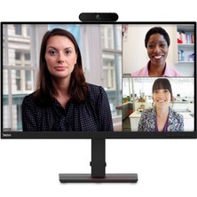 Lenovo Thinkvision P32P-20 31 5" UHD (Type-C Rj-45) Dahili Kameralı Yükseklik Ayarlı Pivot Özellikli Monitör 62DBGAT2TK