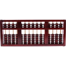 Kayın Standart Abacus - 7 Boncuk ve Sağlam Kahverengi ile 15 Hane