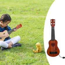 Çocuklar Ukulele Gitar Oyuncak Müzik Enstrümanı Çocuklar Için Yeni Başlayan Toddler Brown 38X12.5CM