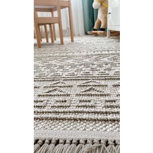 Apex Havana 8581 Gri Iskandinav Desen Dekoratif Modern Bukle Halı