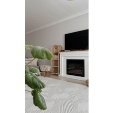 Apex Havana 8591 Ekru Iskandinav Desen Modern Bukle Halı