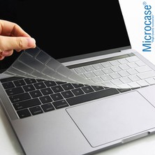 Microcase Macbook Pro 14.2 A2442 / Pro 16.2 A2485 Silikon Klavye Koruması Us Şeffaf - AL3193