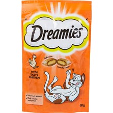Dreamies Kuru Kedi Ödül Maması, Tavuklu, 60 G