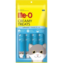 Me-O Creamy Tavuk ve Ciğerli Kedi Kreması Ödül 15GR x 4