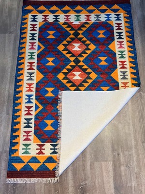 Rugs Modern Cotton 560 Etnik Eskitme Desenli Dokuma Taban Çok Renkli Kilim