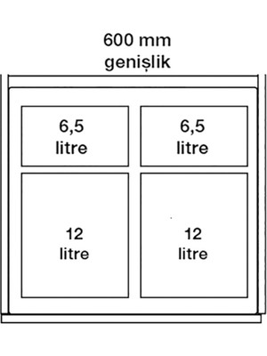 Hafele Mıx Çöp Kutusu, Antrasit 12L