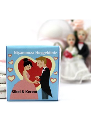 Dark Brown Nikah Çikolatası Kişiselleştirilebilir El Yapımı Madlen Çikolata NKK15 72 Adet