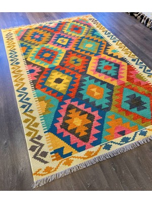 Rugs Modern Cotton 562 Etnik Eskitme Desenli Pastel Tonlarda Dokuma Taban Kilim