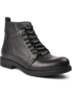 Ayakmod 705 Siyah Deri Içi Kürklü Erkek Bot