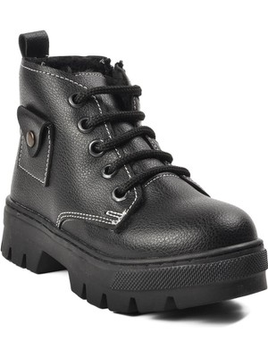 Aspor Arz 2301003-P Siyah Içi Kürklü Çocuk Bot