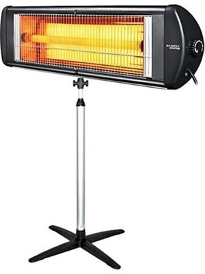 Kumtel 2500W Infrared Ayaklı Isıtıcı Siyah Ufo Ekonomik Yakıt Tüketimi ile 32 m² Kullanım Alanı