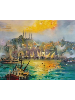 Asmin Sanat Evi Orijinal Yağlı Boya Tablo 80 x 110 cm