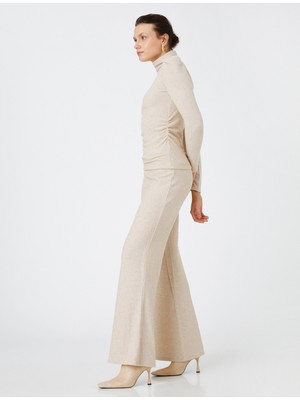 Koton İspanyol Paça Pantolon Beli Lastikli