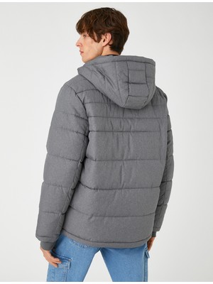 Koton Anorak Puffer Coat Hooded Pocket Detailed