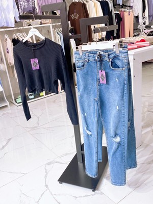 Aleksandrit Butik Pants Serıes Yırtık Models