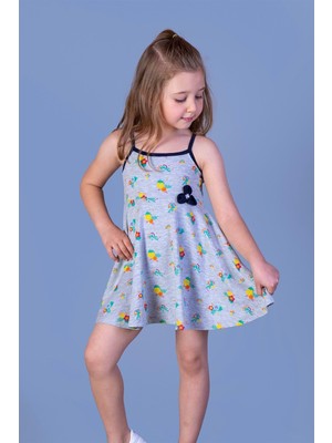 Toontoy Kids Toontoy Kız Çocuk Çiçek Baskılı Elbise