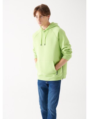 Mavi Kapüşonlu Yeşil Sweatshirt 0610966-71496