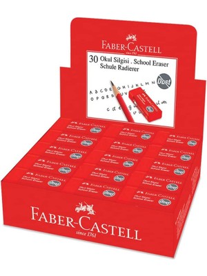 Faber-Castell 5130187223000 Okul Silgisi, 30'lu