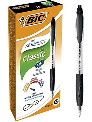 Bic Tükenmez Kalem Atlantis Classic 1.0 Basmalı 12 Li