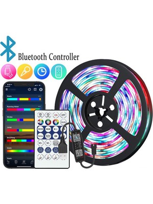 Bvoe 5 M Bluetooth Rgb Işık, Uzaktan Kumanda Anahtarı ile LED Şerit Işığı (Yurt Dışından)