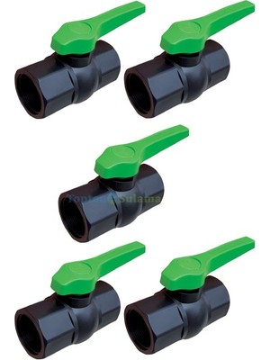 Serdrip Pvc Içten Dişli Dişi Küresel Vana 1/2" - 20MM (5 Adet)