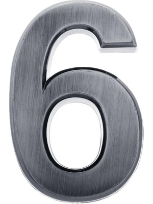 Beverly Gümüş Plastik Kendinden Yapışkanlı Kapı Numarası Işareti Yapışkan Sayısal Digit Sayı 6 (Yurt Dışından)