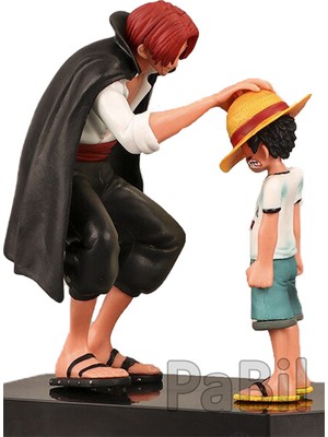 One Piece Anime Manga Aksiyon Figür - Luffy ve Shanks - 17 cm x 16 cm Özel Seri