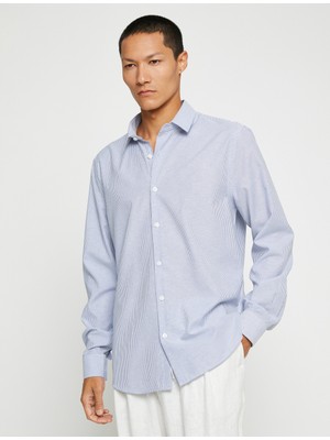 Koton Basic Gömlek Klasik Manşet Yaka Uzun Kollu