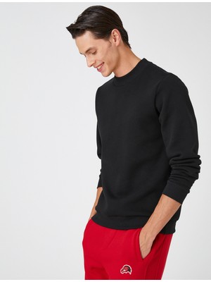 Koton Basic Sweatshirt Yarım Balıkçı Yaka Uzun Kollu
