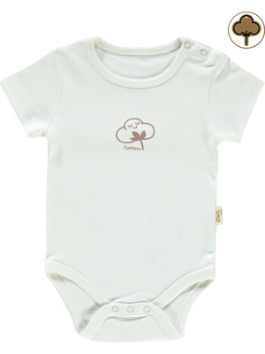 Civil Baby Bebek Organik Çıtçıtlı Badi 0-18 Ay Ekru
