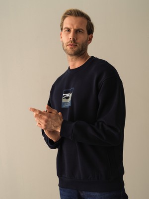 Pamuklu Oversize Baskılı Sweatshirt