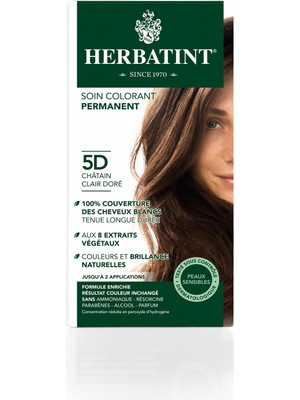 Kalıcı Bitkisel Saç Bakım Boyası Light Golden Chestnut 5D Açık Altın Kestane 150 ML