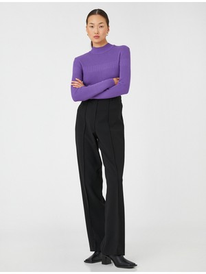 Koton Yarım Balıkçı Yaka Kazak Ribanalı