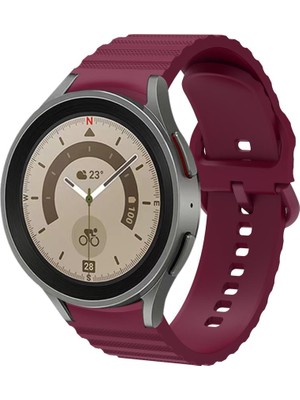 MobaxAksesuar Samsung Galaxy Watch 4 5 6 7 FE 40 40 44 Classic 42 43 46 47 mm Kordon Wave Dalgalı Silikon Kordon