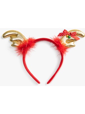 Koton Yılbaşı Temalı Taç Ren Geyiği Figürlü Tüy Detaylı