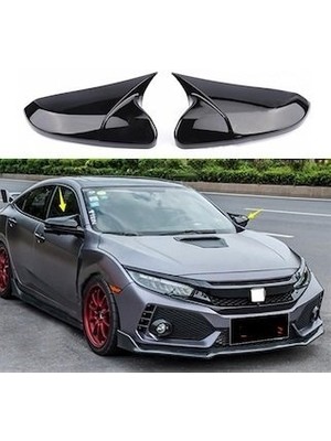 Drs Tuning Honda Civic Fc5 Hb Sedan Uyumlu Yarasa Ayna Kapağı (Parlak Siyah)