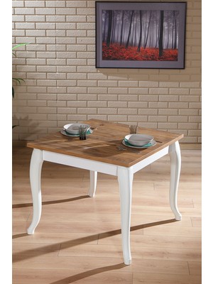 Carisma Beyaz / Sirius Sabit Masa - 4 Sandalye 1 Masa / Salon - Mutfak Masa Takımı