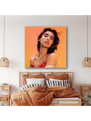 SML Tablo Dua Lipa Ünlü Şarkıcı Portre Kanvas Tablo