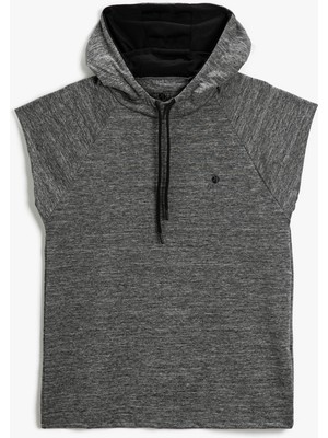 Koton Basic Spor Tişört Kolsuz Kapşonlu