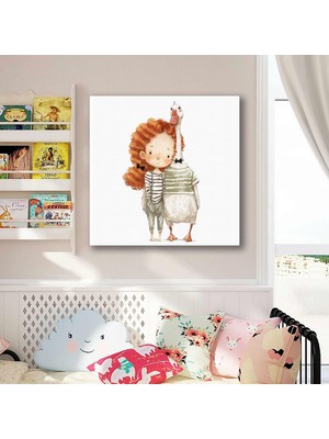 SML Tablo Ördek ve Yakın Arkadaşı Kanvas Tablo