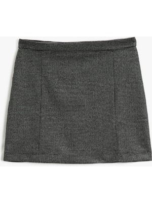 Koton Dikişli Mini Etek Fermuarlı