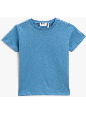 Koton Basic Kısa Kollu Tişört Bisiklet Yaka Pamuklu