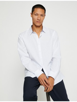 Koton Basic Gömlek Klasik Yaka Uzun Kollu Slim Fit