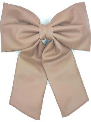 Tedz Collection Mordino Kahverengi Deri Fiyonk Saç Tokası