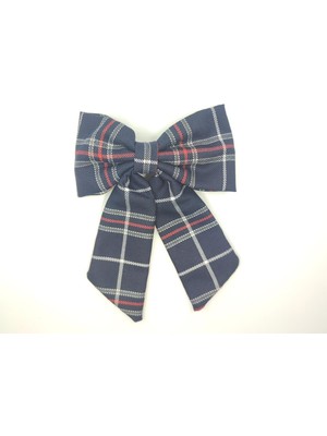 Tedz Collection Mordino Lacivert Ekose Fiyonk Saç Tokası