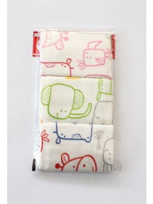 Baby Bakkal Unisex Baskılı 3 Adet Mendil