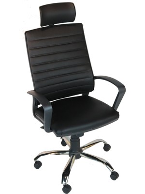 Koltuk Stilim Berlin Siyah Deri Makam Koltuğu Ofis Koltuğu Bilgisayar Koltuğu Çalışma Koltuğu